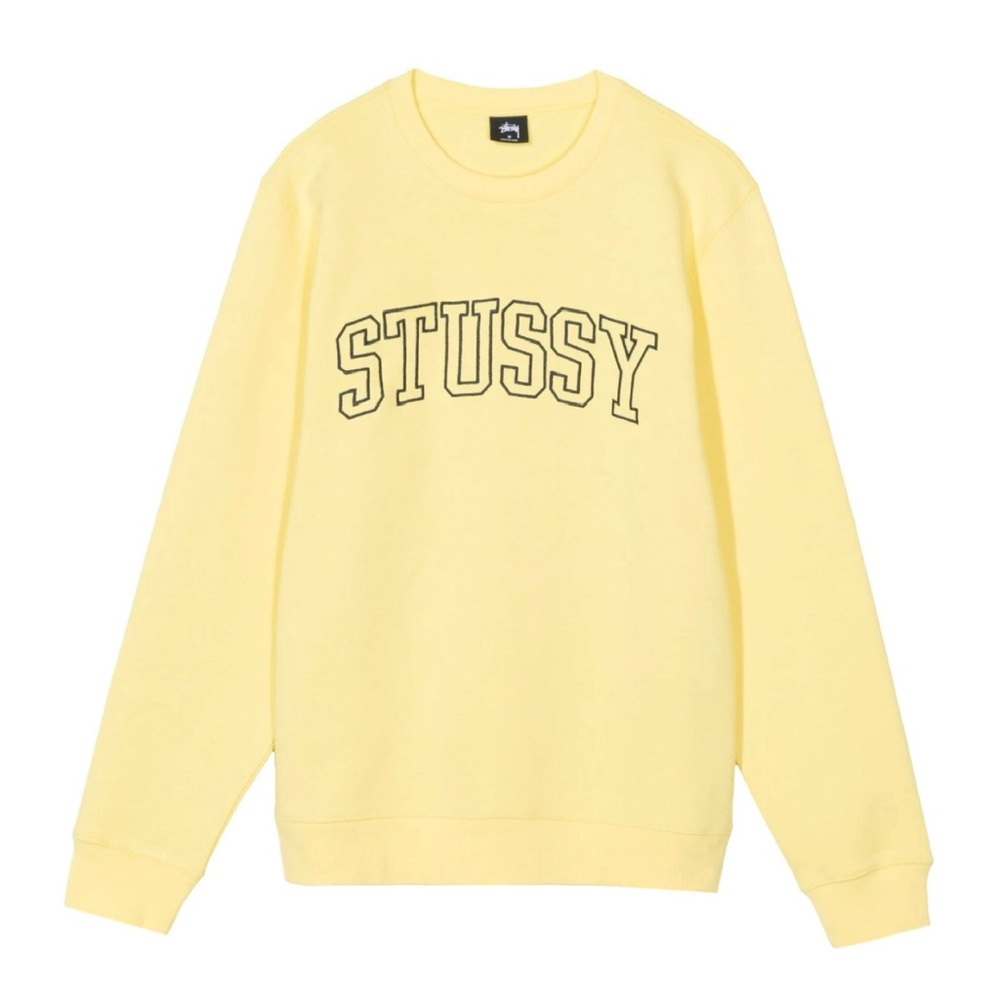 STUSSY Men's Outline Crew Neck Sweatshirt